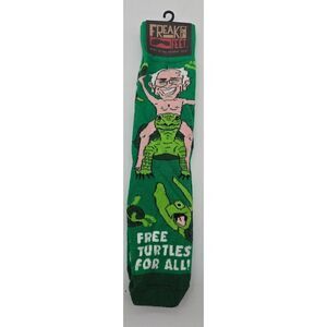 Freaker Feet Mens Green Bernie Sanders Free Turtles For All Socks